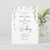 Greenery Vines Wedding Invitation Kaart (Staand voorkant)