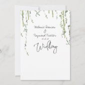 Greenery Vines Wedding Invitation Kaart (Achterkant)
