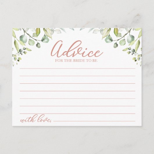 Greenery Vrijgezellenfeest Advies Kaarten (Voorkant)