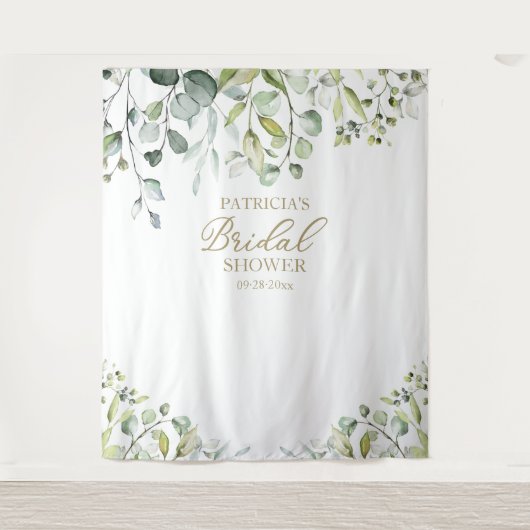 Greenery Vrijgezellenfeest Backdrop Foto Prop Wandkleed (Voorkant)