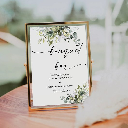 Greenery Vrijgezellenfeest Boeket Bar Sign Reclamebord Met Voetstuk