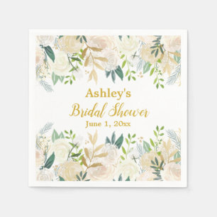 Greenery Vrijgezellenfeest Chic Gold Engagement Pa Servet