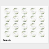 Greenery Vrijgezellenfeest Classic Round Sticker (Vel)