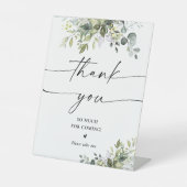 Greenery Vrijgezellenfeest dank u teken Reclamebord Met Voetstuk (Voorkant)