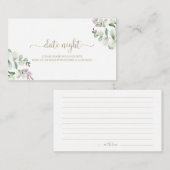 Greenery Vrijgezellenfeest Date Night Jar Cards Informatiekaartje (Voorkant / Achterkant)