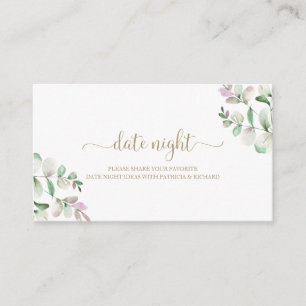 Greenery Vrijgezellenfeest Date Night Jar Cards Informatiekaartje