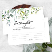 Greenery Vrijgezellenfeest Date Night Jar Cards Informatiekaartje