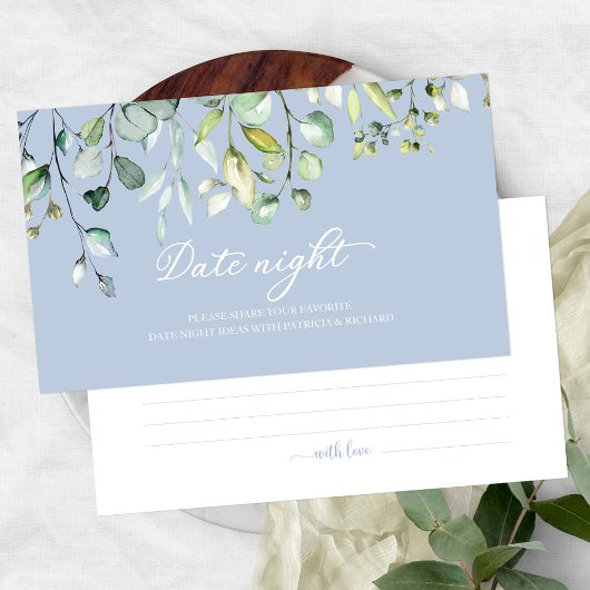 Greenery Vrijgezellenfeest Date Night Jar Cards Informatiekaartje