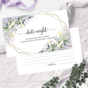 Greenery Vrijgezellenfeest Date Night Jar Cards Informatiekaartje