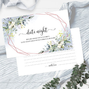 Greenery Vrijgezellenfeest Date Night Jar Cards Informatiekaartje