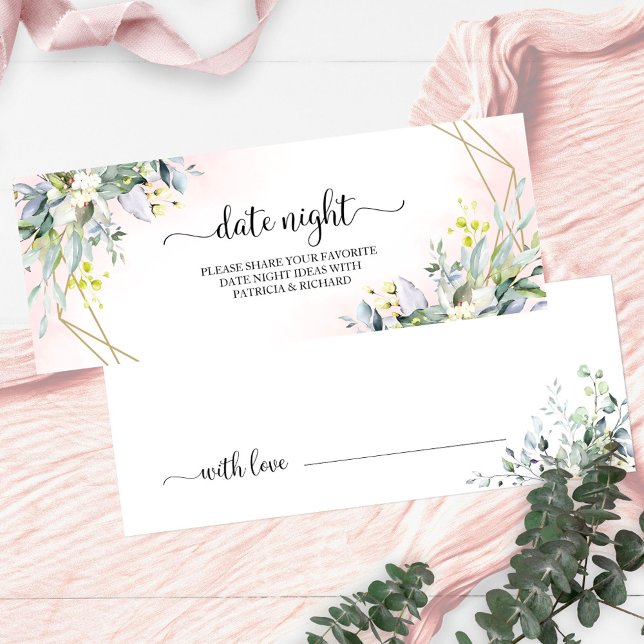 Greenery Vrijgezellenfeest Date Night Jar Cards Mini Visitekaartjes (Creator heeft geüpload)
