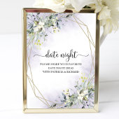 Greenery Vrijgezellenfeest Date Night Jar Sign Poster
