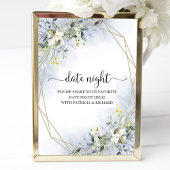 Greenery Vrijgezellenfeest Date Night Jar Sign Poster