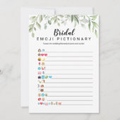 Greenery Vrijgezellenfeest Emoji Pictionary Game K Kaart (Voorkant)