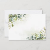 Greenery Vrijgezellenfeest Flat Dank u kaart (Achterkant)