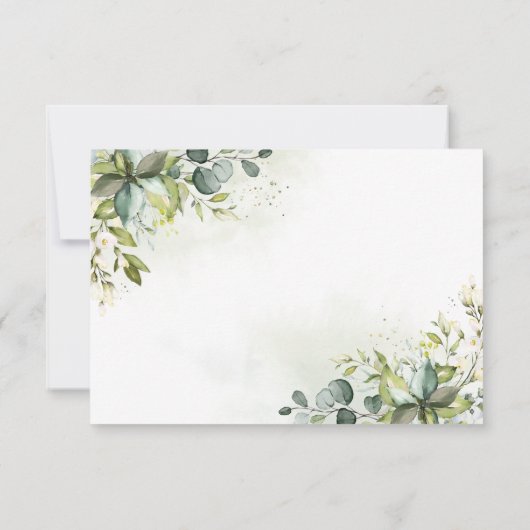 Greenery Vrijgezellenfeest Flat Dank u kaart (Achterkant)