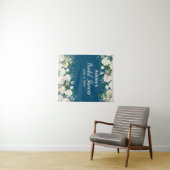 Greenery Vrijgezellenfeest Foto Booth Navy Gold Pr Wandkleed (In Situ (horizontaal))