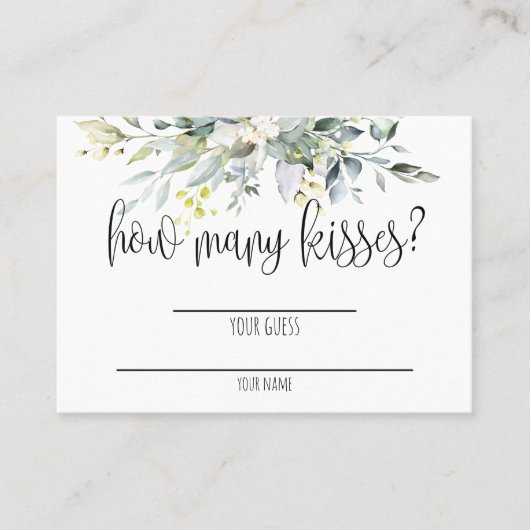 Greenery Vrijgezellenfeest Game Kaart Plaatskaartje (Voorkant)