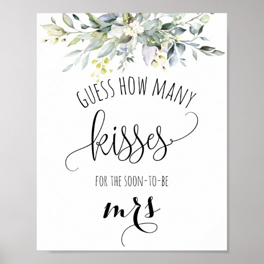 Greenery Vrijgezellenfeest Game Poster (Voorkant)