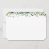 Greenery Vrijgezellenfeest Gold Calligraphy Invita Kaart (Achterkant)