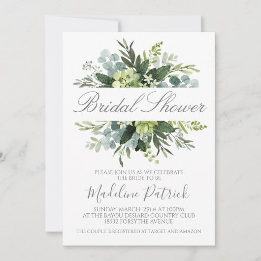 Greenery Vrijgezellenfeest Kaart (Voorkant)