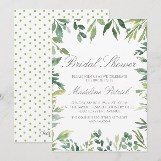 Greenery Vrijgezellenfeest Kaart (Voorkant / Achterkant)