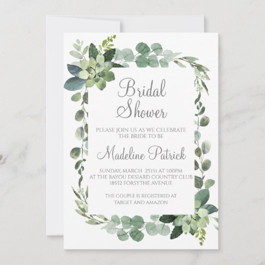 Greenery Vrijgezellenfeest Kaart (Voorkant)