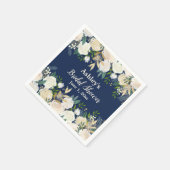 Greenery Vrijgezellenfeest Navy Blue Engagement Pa Servet (Hoek)