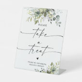 Greenery Vrijgezellenfeest Neem een traktatie teke Reclamebord Met Voetstuk (Voorkant)