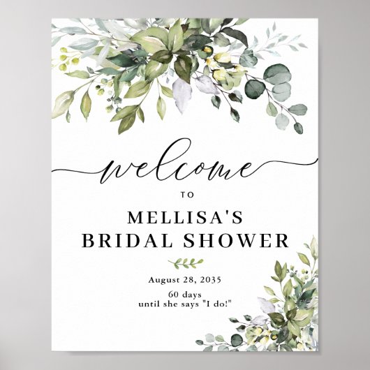 Greenery Vrijgezellenfeest Poster (Voorkant)