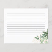 Greenery Vrijgezellenfeest Recipe Kaart (Achterkant)