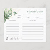 Greenery Vrijgezellenfeest Recipe Kaart (Voorkant)