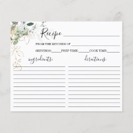 Greenery Vrijgezellenfeest Recipe Kaart