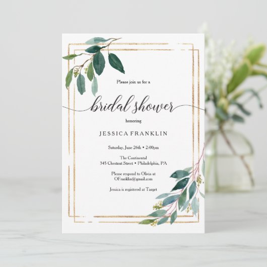 Greenery Vrijgezellenfeest Uitnodigen Programmakaart (Staand voorkant)