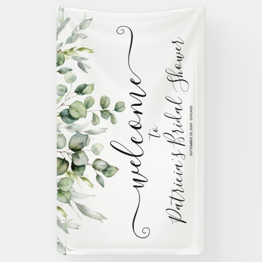 Greenery Vrijgezellenfeest Welcome Sign Banner (Verticaal)