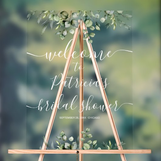 Greenery Vrijgezellenfeest Welkom Acryl Bord (Neutraal)