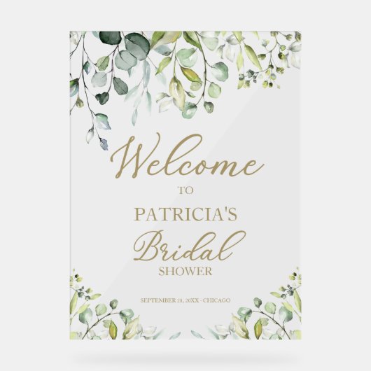 Greenery Vrijgezellenfeest Welkomstbord Acryl Bord (Voorkant)