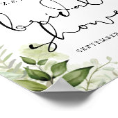 Greenery Vrijgezellenfeest Welkomstbord Poster (Hoek)