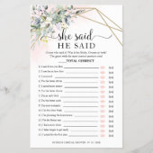 Greenery Vrijgezellenfeest zei dat ze Game Flyer z (Voorkant)