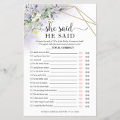 Greenery Vrijgezellenfeest zei dat ze Game Flyer z (Voorkant)