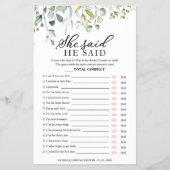 Greenery Vrijgezellenfeest zei dat ze Game Flyer z (Voorkant)