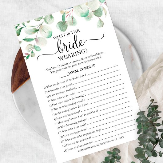 Greenery Wat is de bridale van het spel? Flyer