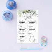 Greenery Wat is er in uw Purse Baby shower Kaart (Enkel)