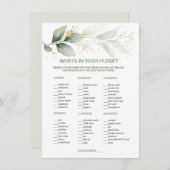 Greenery Wat zit er in je Purse Vrijgezellenfeest  Kaart (Voorkant / Achterkant)