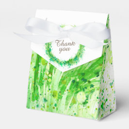 Greenery waterverf art bedankt cadeaudoos bedankdoosjes
