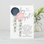 Greenery Waterverf Balloons Kaart (Staand voorkant)