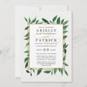 Greenery Waterverf Betrokkenheid Party Uitnodiging (Voorkant)