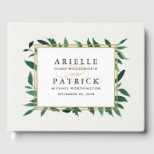 Greenery Waterverf Botanical Wedding Guest Book Gastenboek (Voorkant)