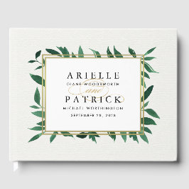 Greenery Waterverf Botanical Wedding Guest Book Gastenboek