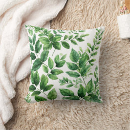 Greenery Waterverf Botanische bladeren Kussen